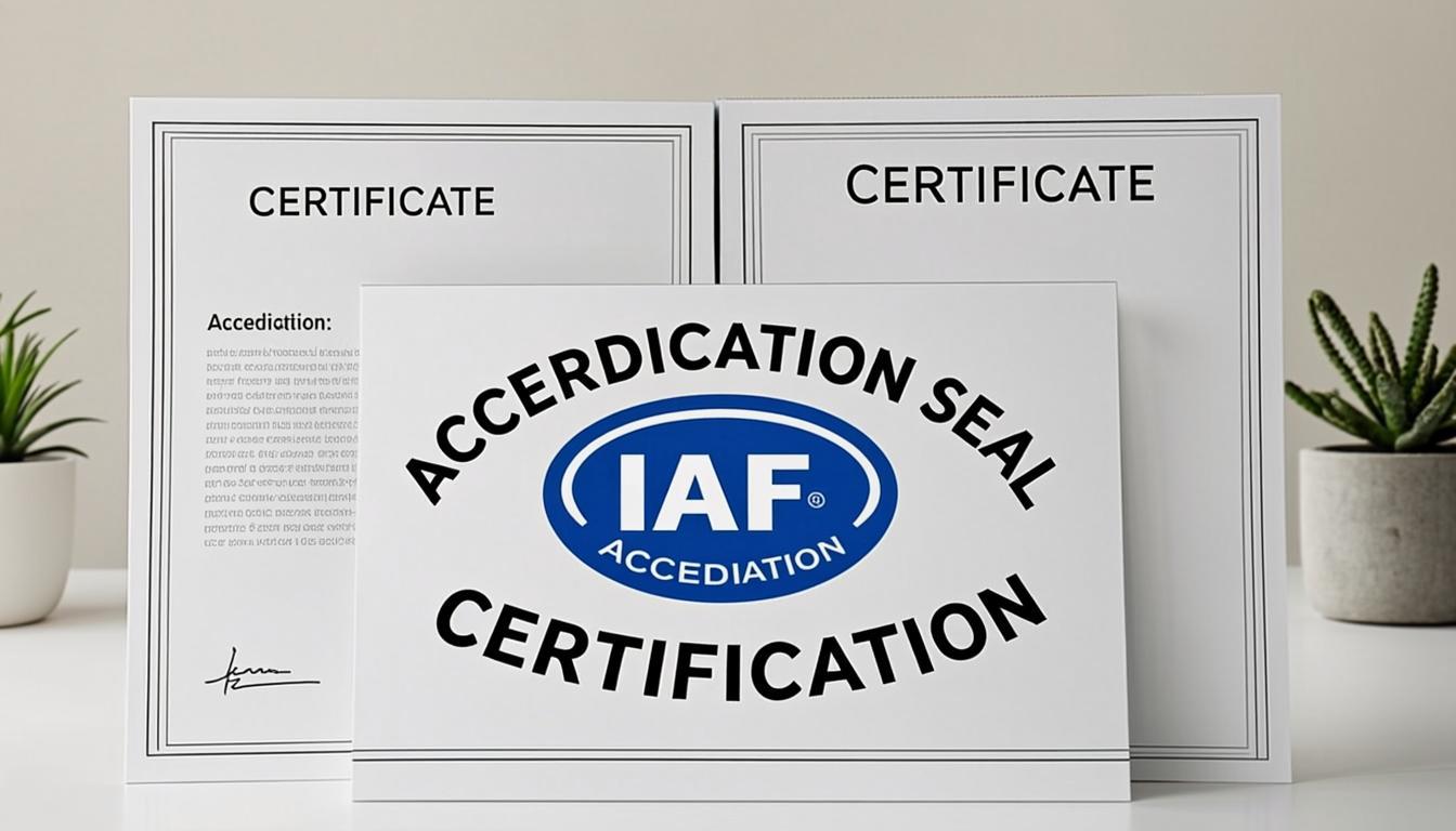 IAF accreditation mark and certificate explaining why IAF accredited ISO certification matters for Indian businesses